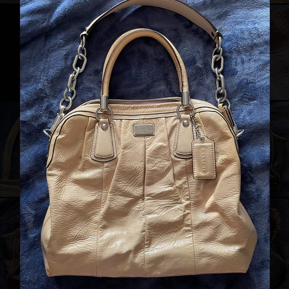Patent leather Coach purse